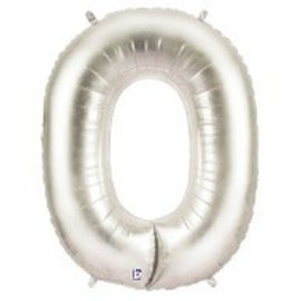 40" Jumbo (Silver) Number Foil Balloons