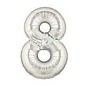 40" Jumbo (Silver) Number Foil Balloons