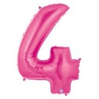 40" Jumbo (Hot Pink) Number Foil Balloons