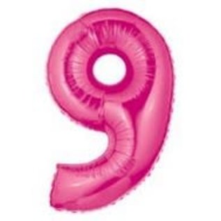 40" Jumbo (Hot Pink) Number Foil Balloons