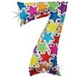 40" Jumbo (Holograph Star Print) Number Foil Balloons