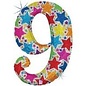 40" Jumbo (Holograph Star Print) Number Foil Balloons