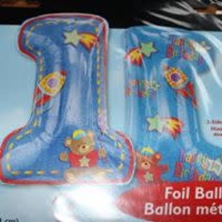 28" Boy #1 Foil Balloon