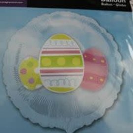 18" Blue Egg Easter Clear Foil Balloon