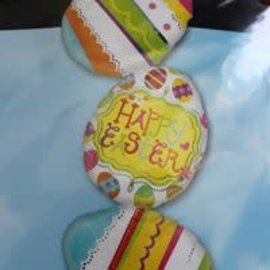 39" Happy Easter 3 Eggs Stacked Jumbo Foil Balloon