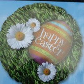 18" Happy Easter Daisys Foil Balloon