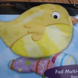Easter Chick on Eggs Jumbo Foil Balloon