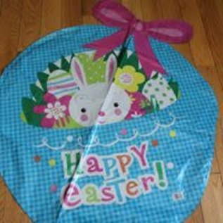 37" Easter Basket Blue Foil Balloon