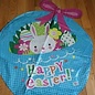 37" Easter Basket Blue Foil Balloon