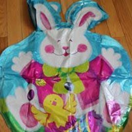 32" Easter Bunny with Chick Foil Balloon