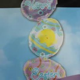 Happy Easter 3 Eggs Stacked Jumbo Foil Balloon