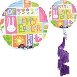 Jumbo Easter Foil Balloon with Foil Coil Weight
