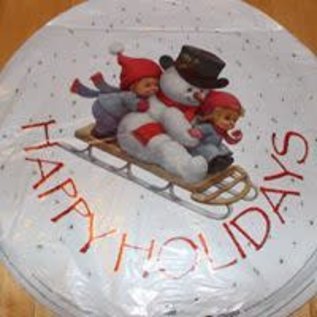 18" Happy Holidays Sleigh Ride Foil Balloon