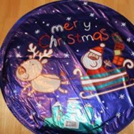 18" Santa with Raindeer Foil Balloon
