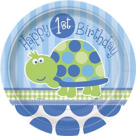 1st Birthday Turtle 7" Plates