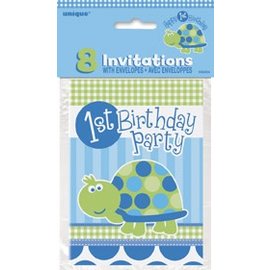 1st Birthday Turtle Invitations