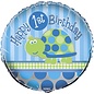 18" 1st Birthday Turtle Foil Balloon