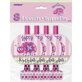 1st Birthday Pink LadyBug Blowouts