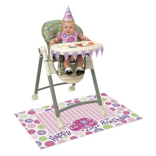 1st Birthday Pink LadyBug High Chair Kit