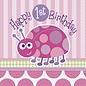 1st Birthday Pink LadyBug Luncheon Napkins