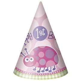 1st Birthday Pink LadyBug Party Hats