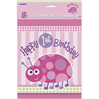 1st Birthday Pink LadyBug Lootbags