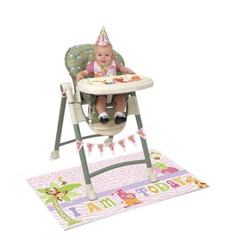 1st Birthday Pink Safari High Chair Kit