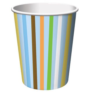 1st Birthday Blue Safari Animals 9oz. Paper Cups