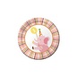 1st Birthday Pink Safari Animals 7" Plates