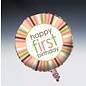 18" 1st Birthday Pink Safari Animals Foil Balloon