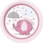 Baby Shower Pink Elephants 9" Plates