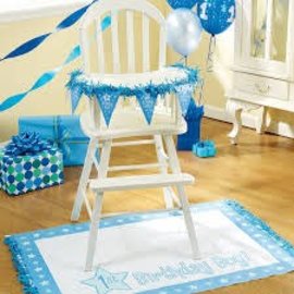 1st Birthday Blue High Chair Kit