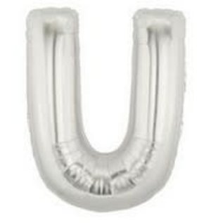 40" Letter U Silver