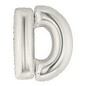 40" Letter D Silver