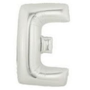 40" Letter E Silver