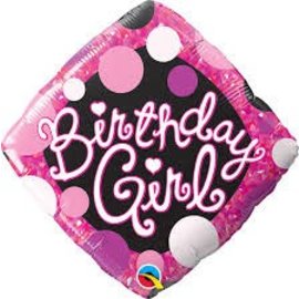 18" Birthday Girl Foil Balloon