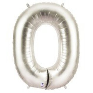 40" Letter O Silver
