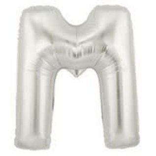 40" Letter M Silver