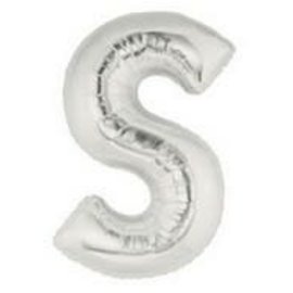 40" Letter S Silver