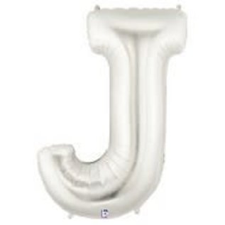 40" Letter J Silver