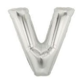 40" Letter V Silver