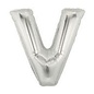 40" Letter V Silver