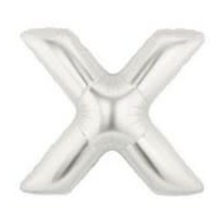 40" Letter X Silver