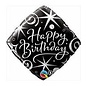 18" Sparkles & Swirls Happy Birthday Foil Balloon
