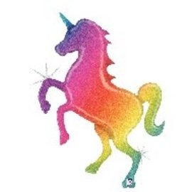 54" Holographic Unicorn Rainbow Balloons