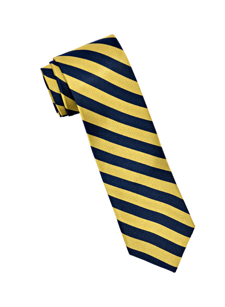 Amanda Christensen Maize & Blue Repp Stripe Tie