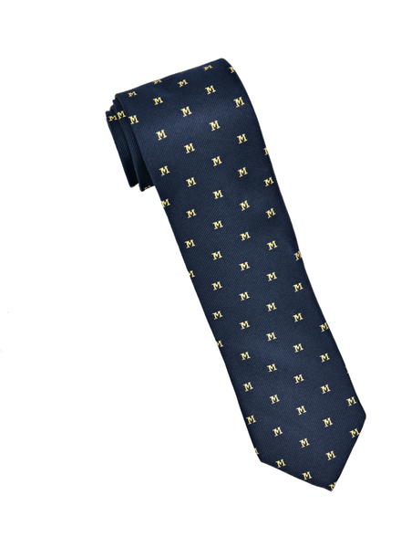 Amanda Christensen Amanda Christensen ties - Navy with Maize Block M