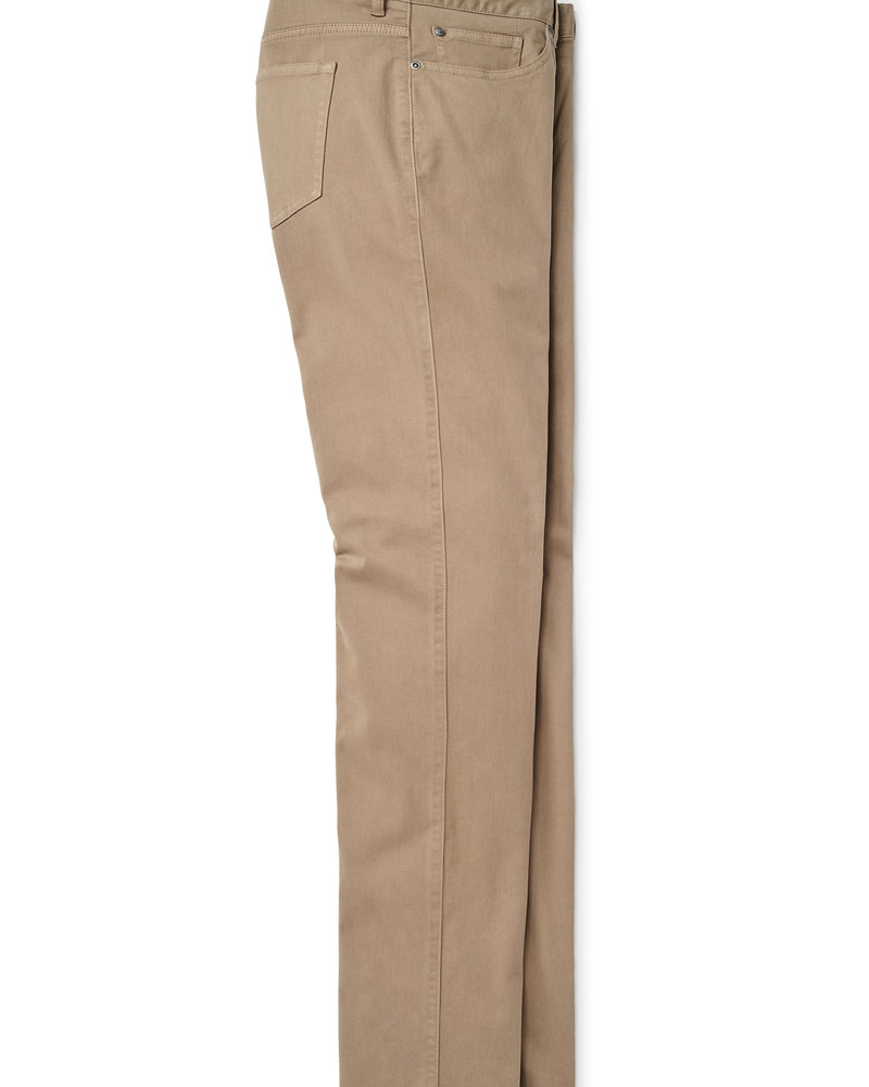 Peter Millar Ultimate Sateen Five-Pocket Pant: Khaki - Craig Reagin  Clothiers