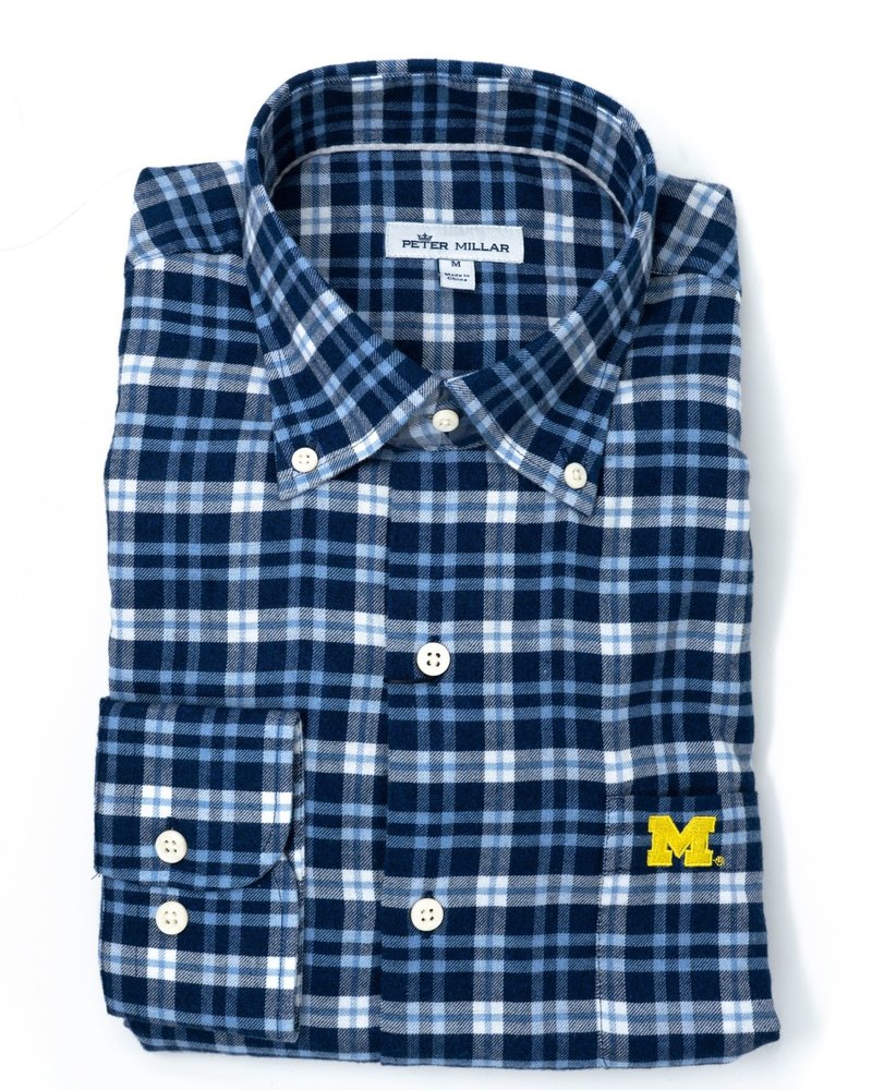 Peter Millar Peter Millar Michigan Crown Vintage Flannel Sport Shirt