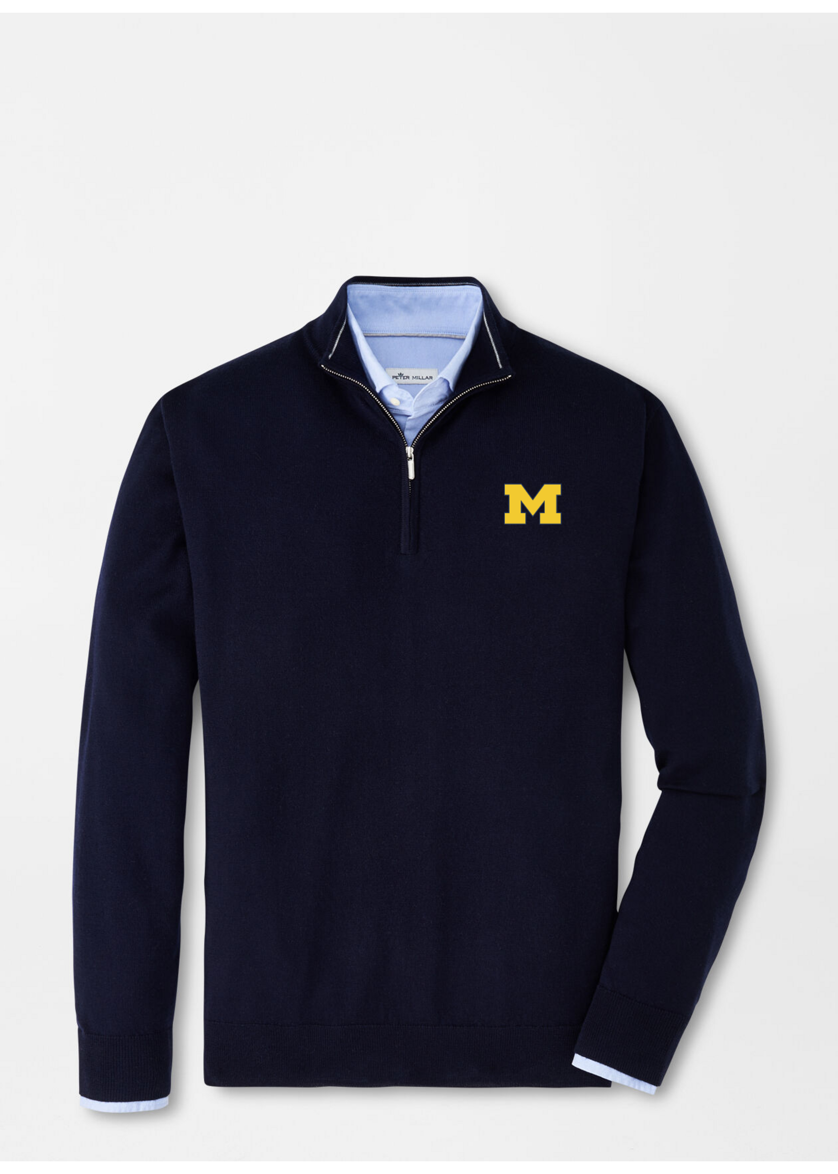Peter Millar Peter Millar Michigan Embroidered Autumn Crest Quarter-Zip